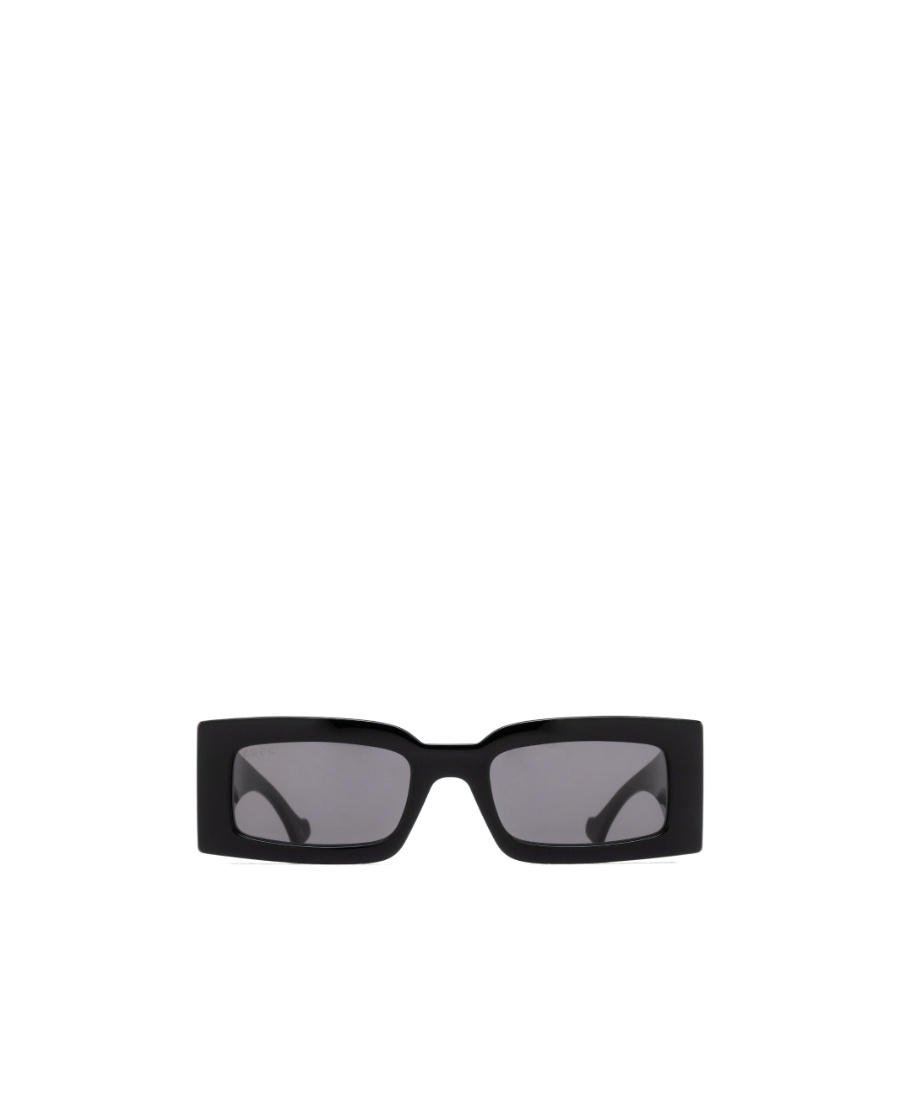 Gucci Gene Gg Rectangle-frame Sunglasses In Black
