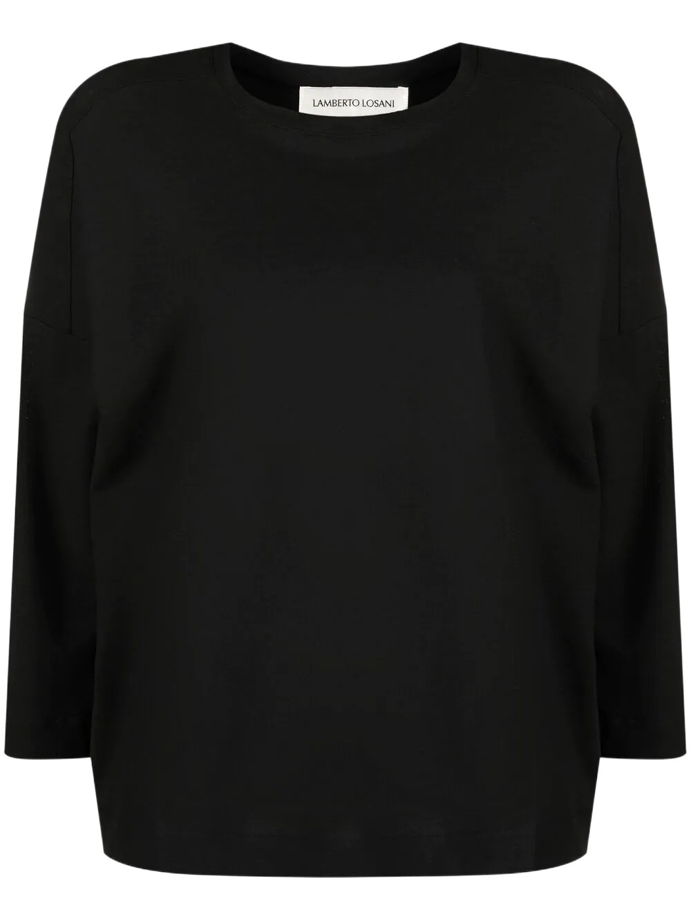 LAMBERTO LOSANI WIDE-NECK COTTON T-SHIRT 