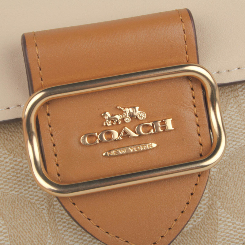 Coach Morgan Printing Flip Shoulder Bag In Nude