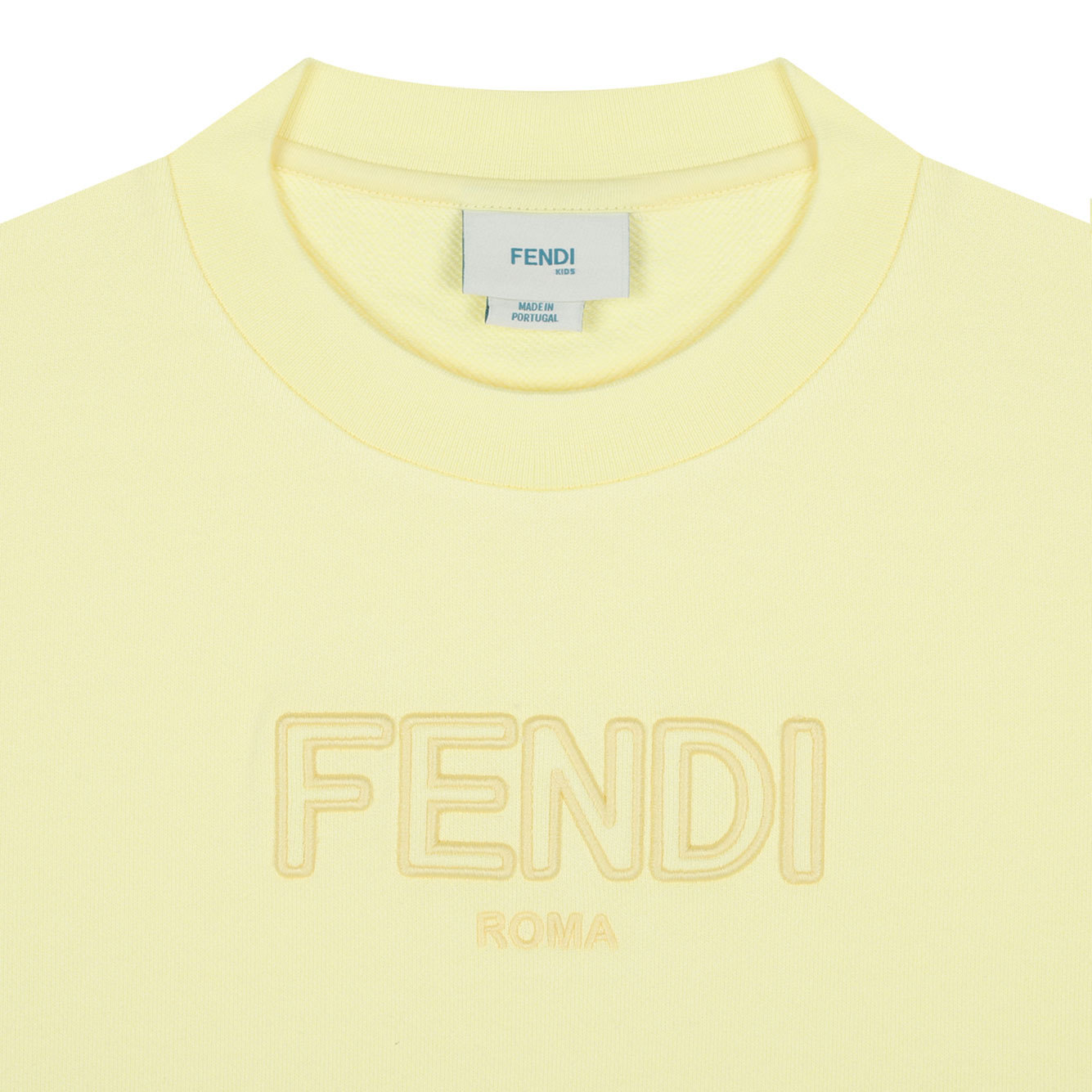 Fendi Kids Logo Sweatshirt In Yellow