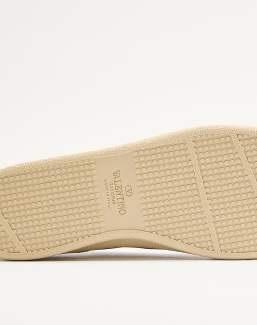 Valentino Royco Leather Sneakers With Rubber Sole In Blue