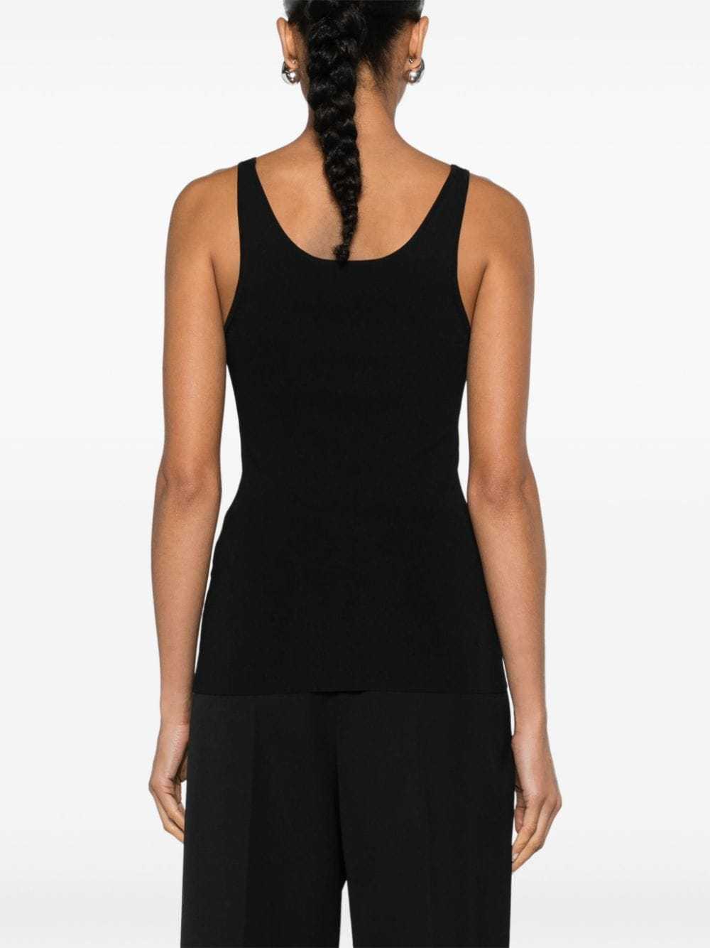 Shop Totême Fine-knit Tank Top In Black