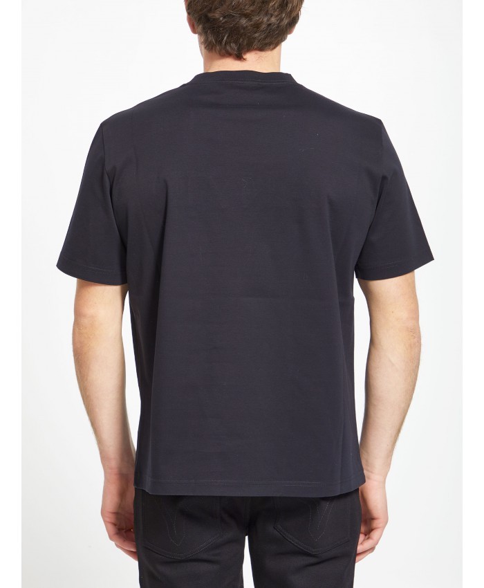 Lanvin Raised-logo Cotton T-shirt In Black
