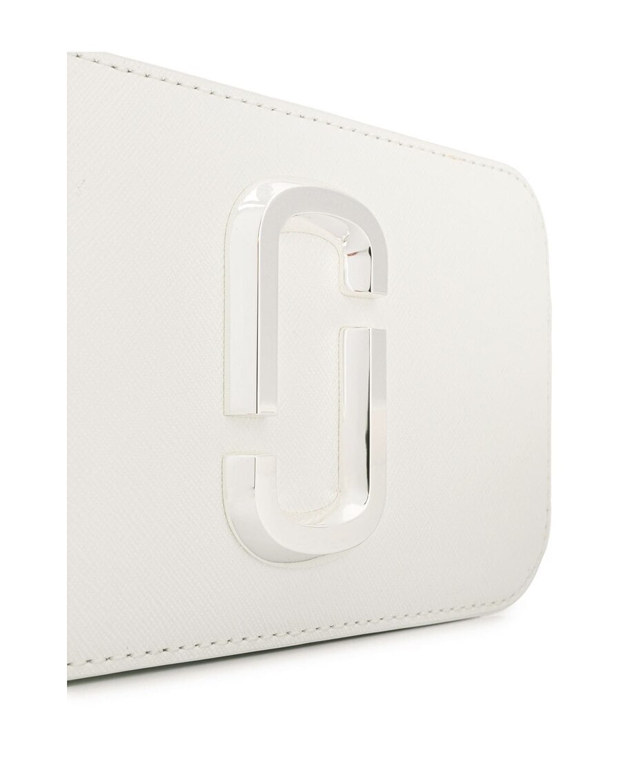 Marc Jacobs Snapshot Logo Shoulder Bag In White