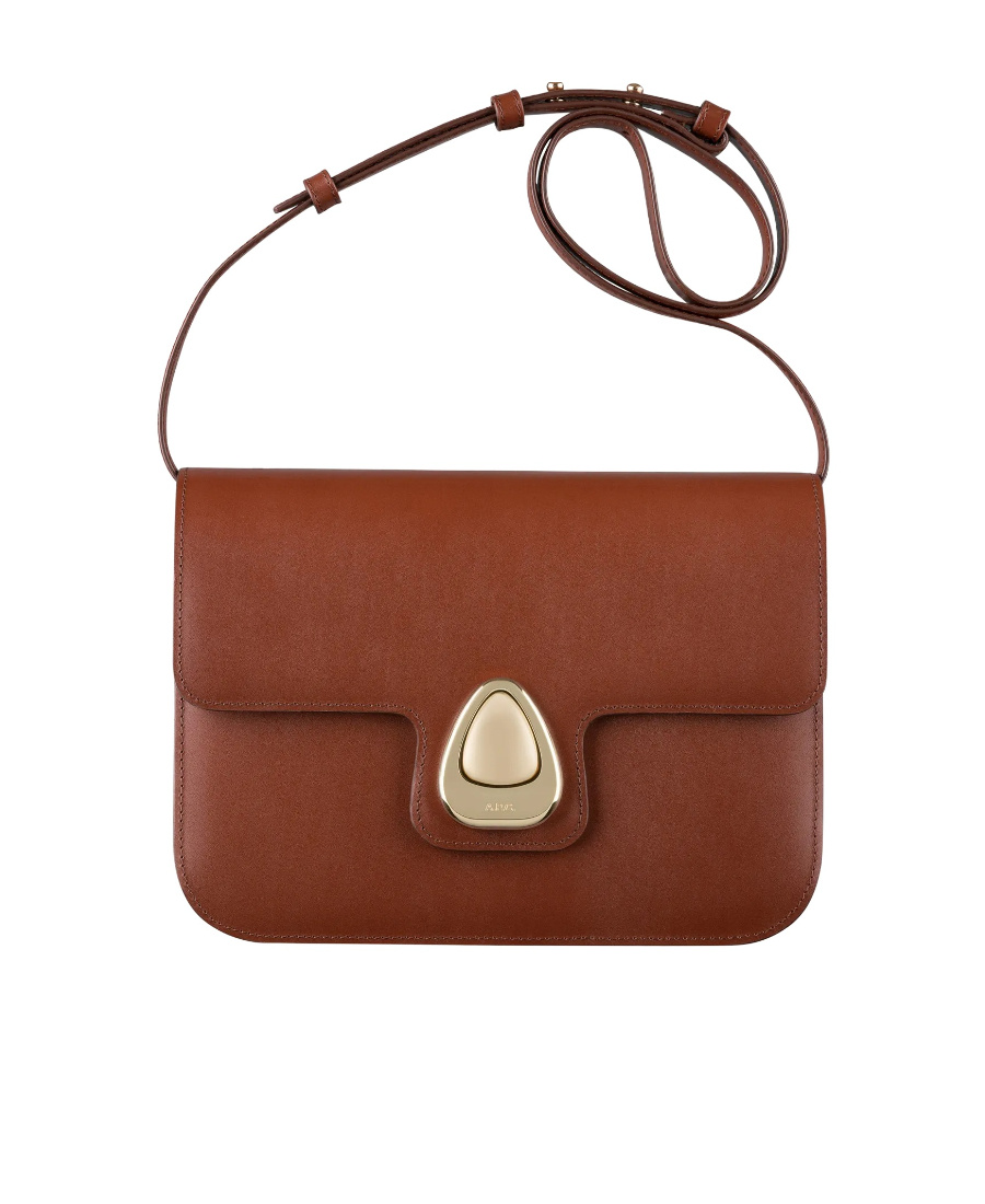 Apc A.p.c. Astra Leather Small Bag In Brown