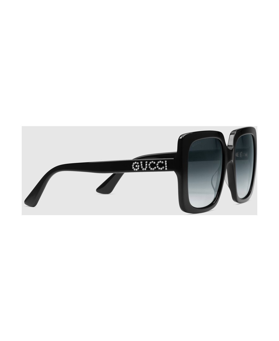 Gucci Rectangular-frame Acetate Sunglasses In Gray
