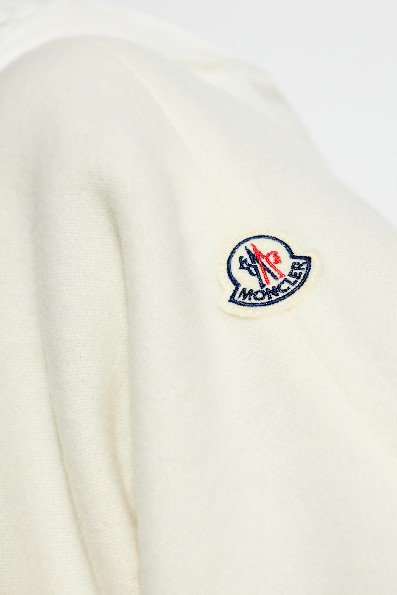 Moncler Hooded Wool Cashmere Cape In White