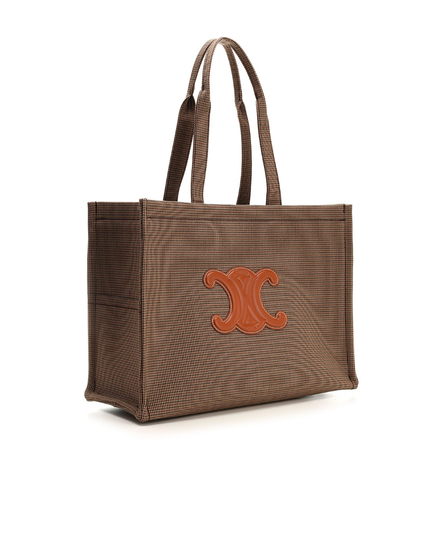 Celine Logo Handbag In Brown