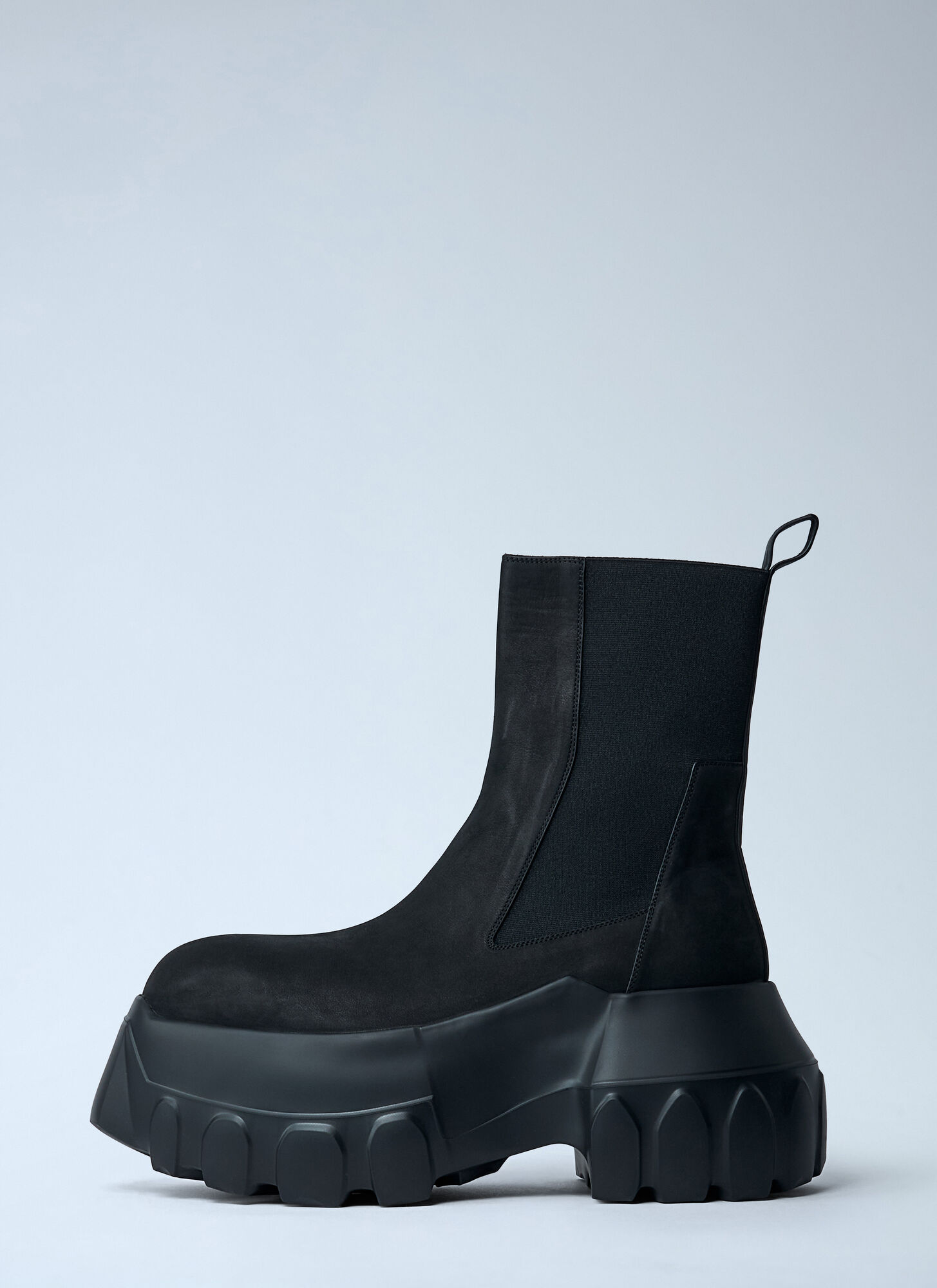 Rick Owens Round Toe Ankle Boots In Black