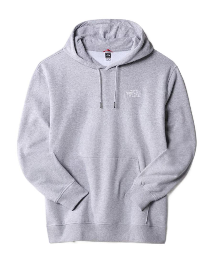 The North Face Logo Hooded Sweater In Gray