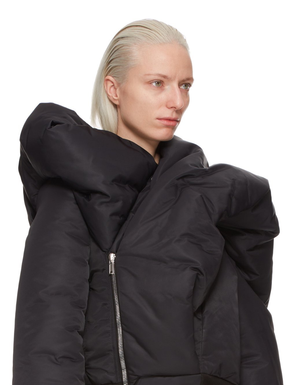 Rick Owens Doll Padded Bomber Jacket In Black