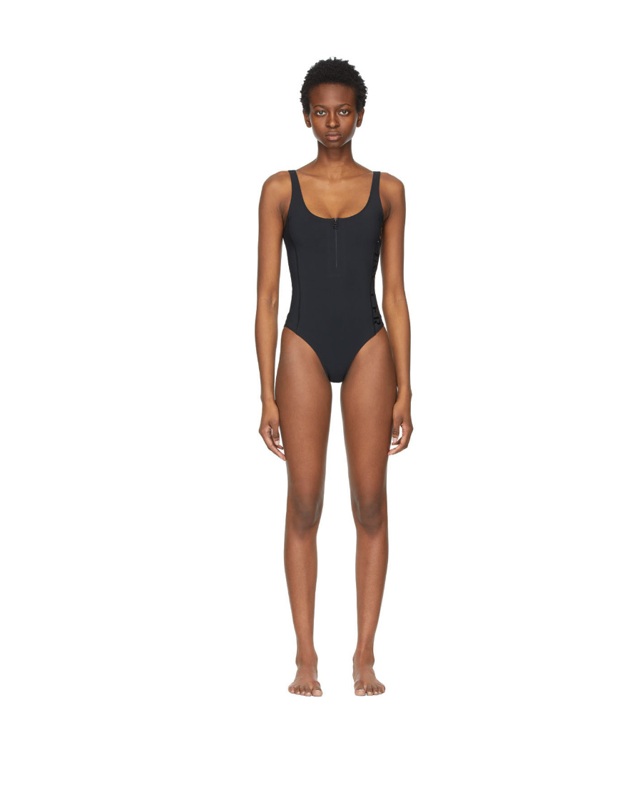 Moncler Logo-print Sleeveless Bodysuit In Black