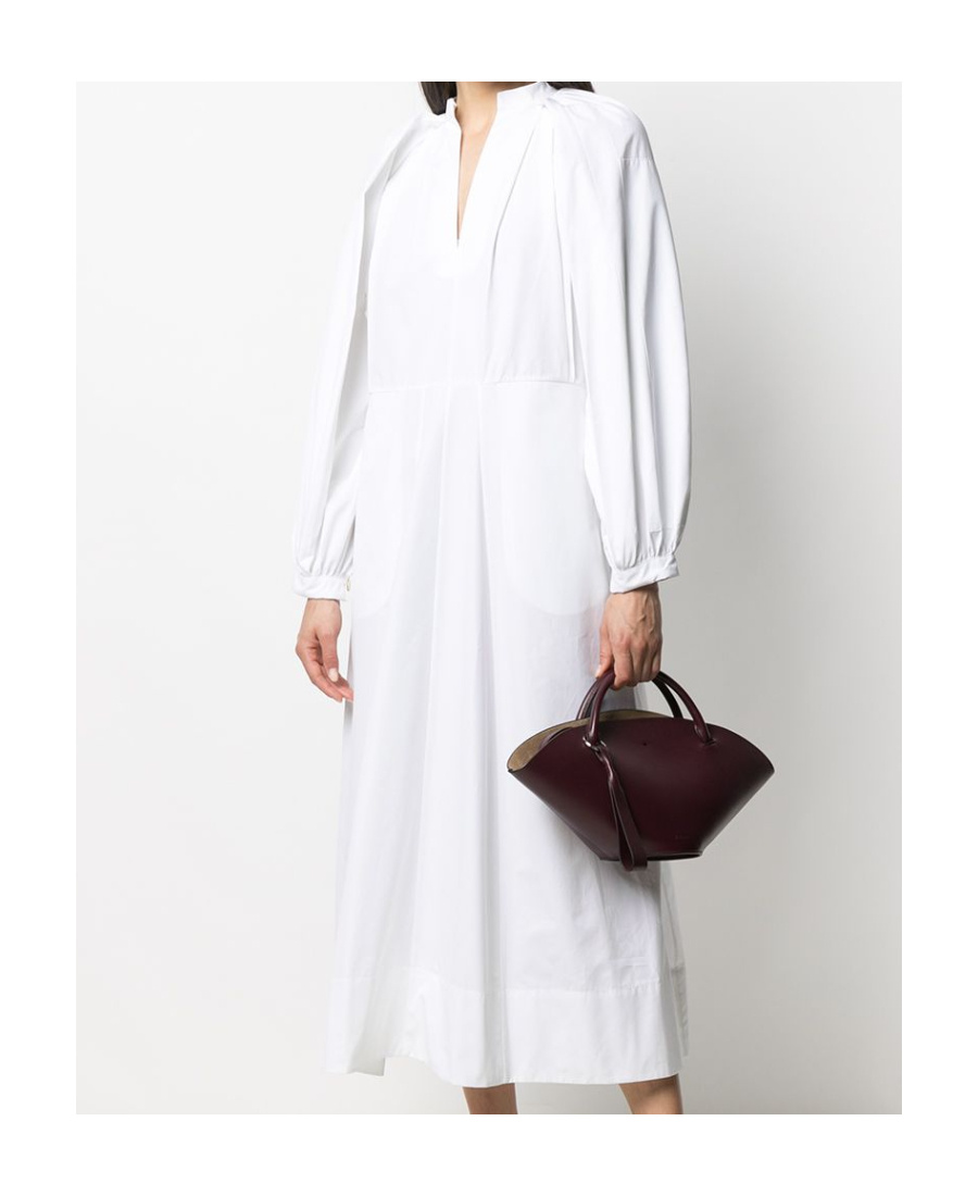 Jil Sander Pleat-detail Tunic Dress In White