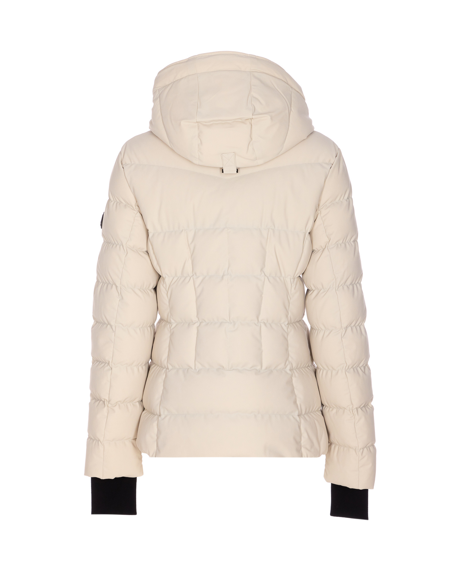 Moose Knuckles Hooded Padded Down Jacket In Neutral