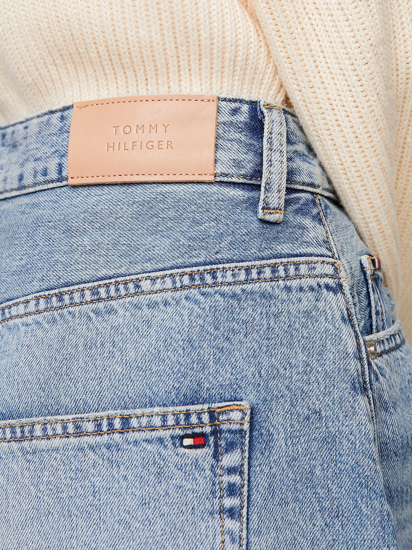Tommy Hilfiger Skirt Dnm Rw Relaxed Skirt Mio Wrn In Blue
