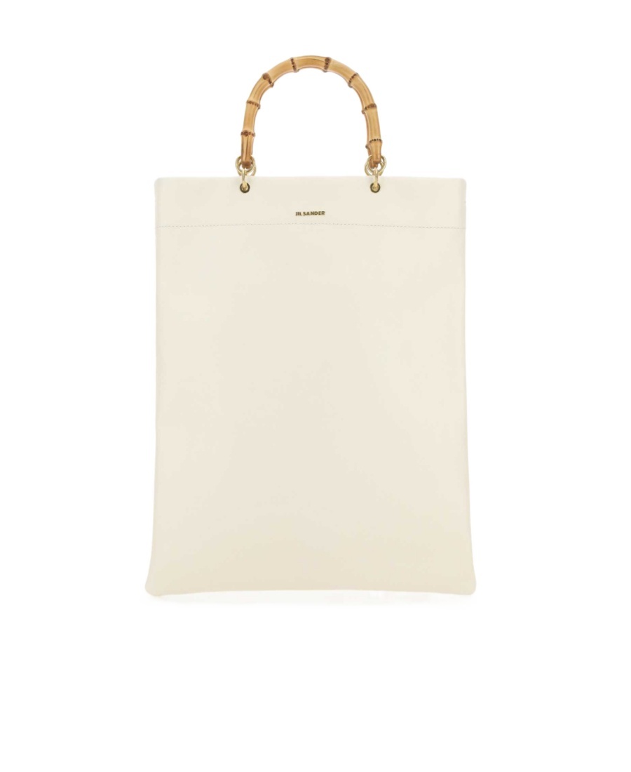 Jil Sander Crocodile-effect Leather Tote In White