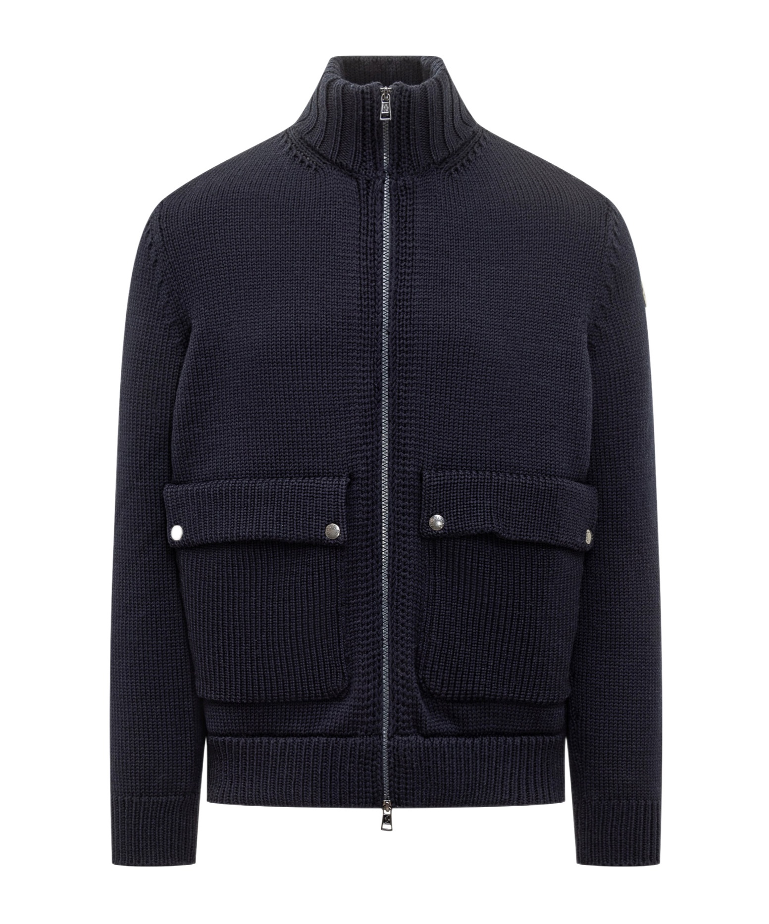 Moncler Long-sleeved Cardigan In Blue