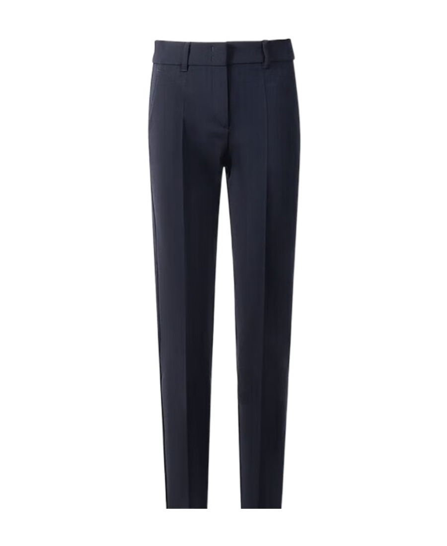Emporio Armani Pleated Straight Casual Pants In Black