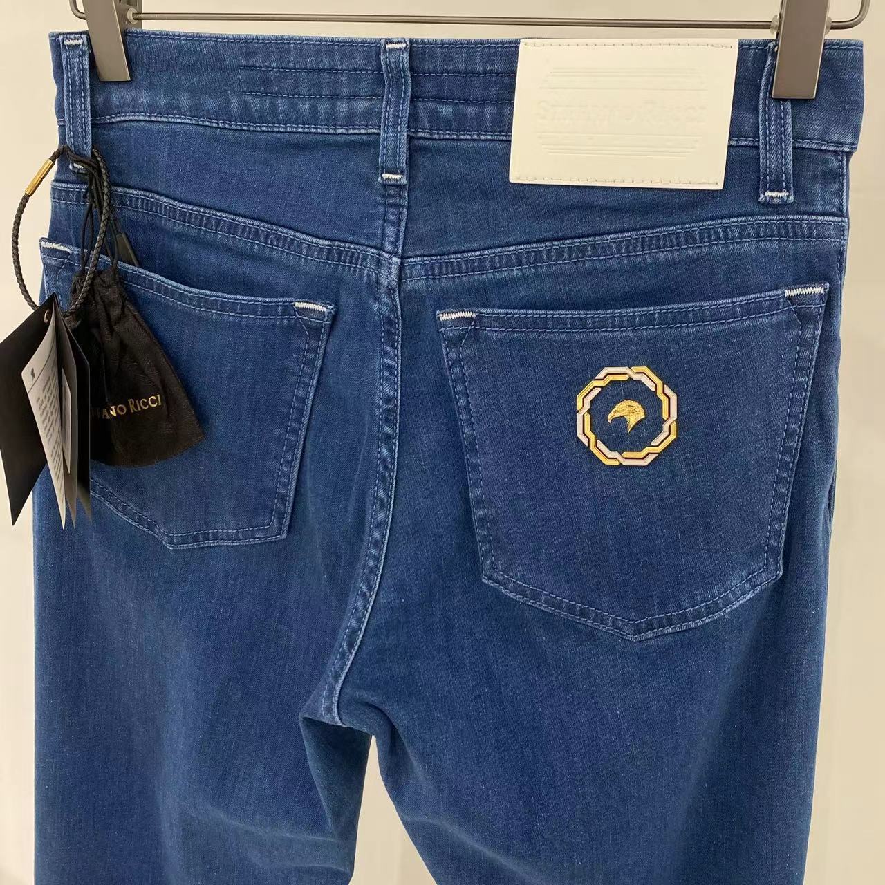 Stefano Ricci Logo Logo Denim Trousers In Blue