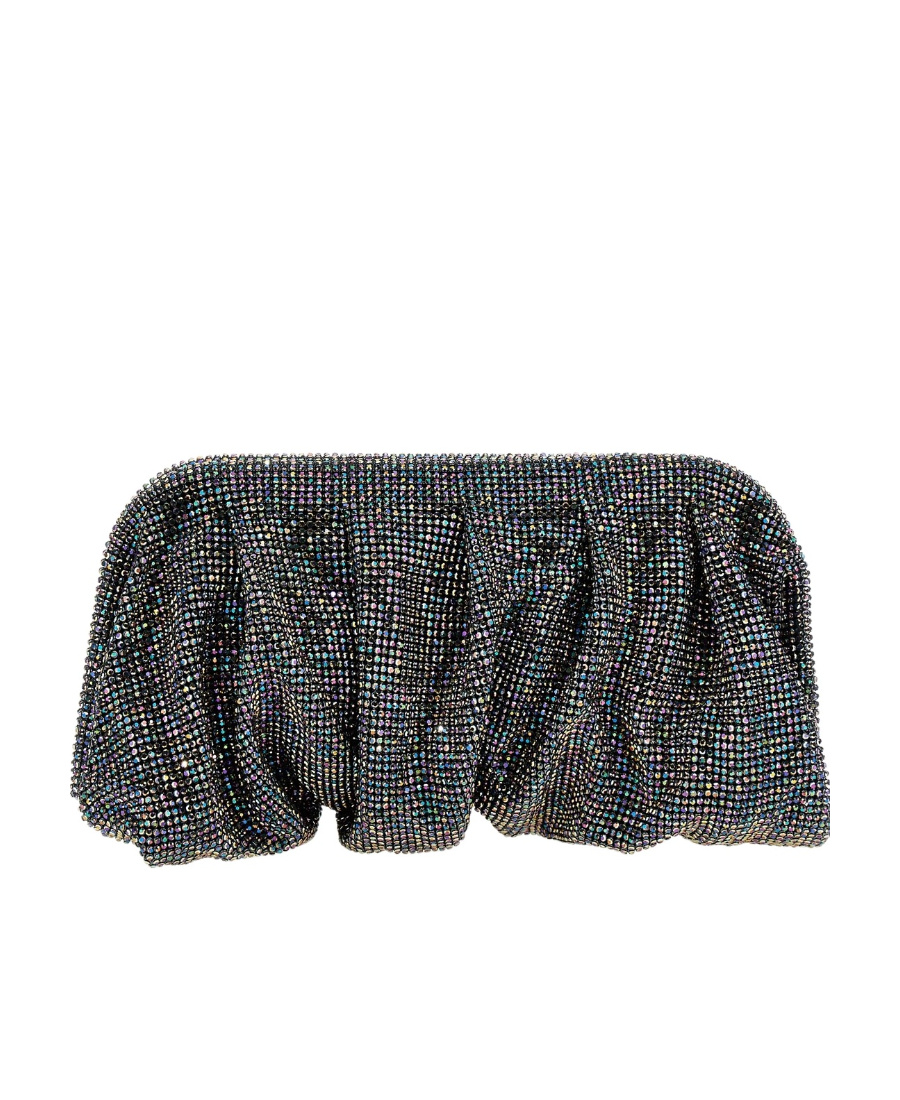Benedetta Bruzziches Venus La Grande Metallic Crystal Clutch Bag In Black