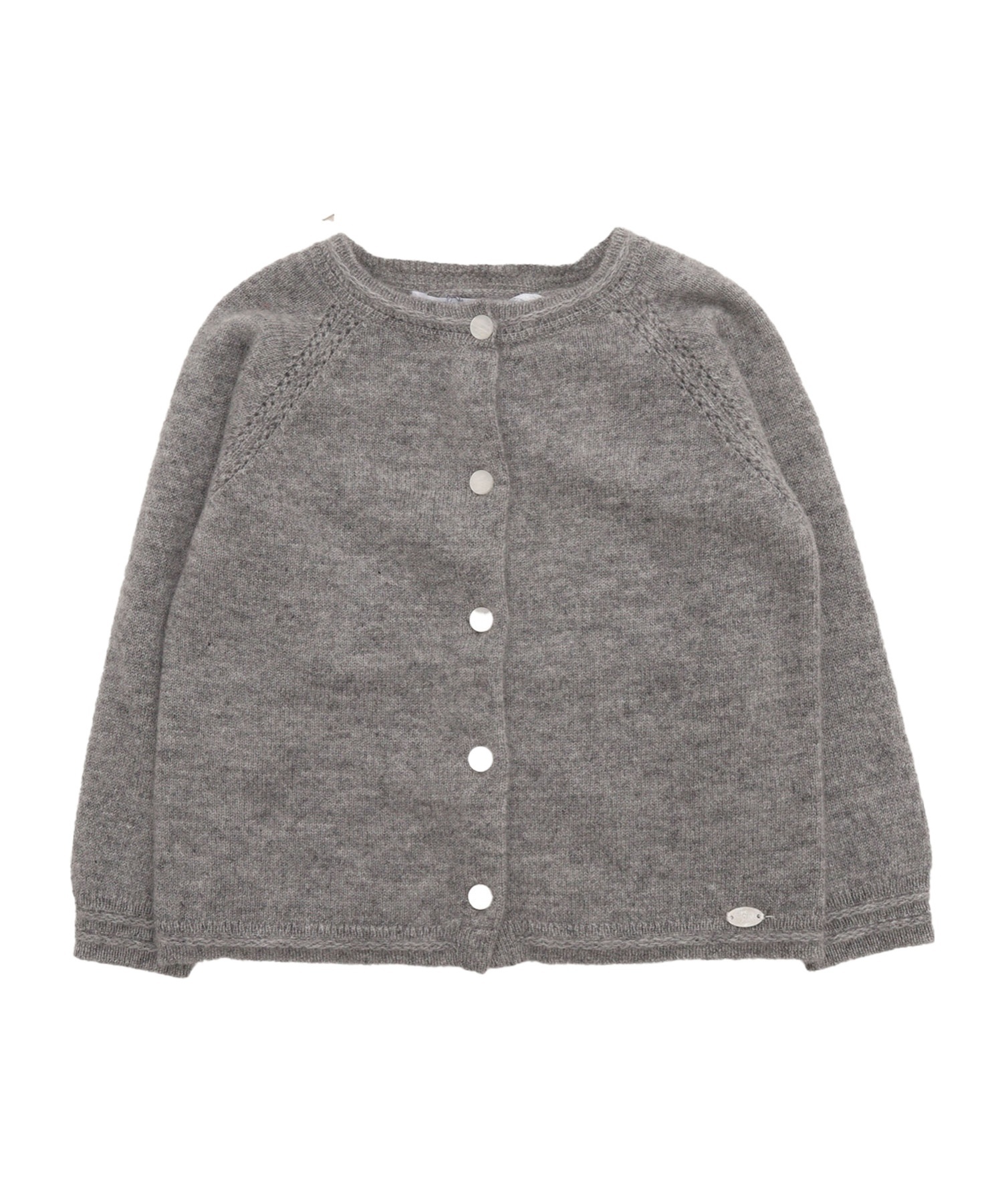 Tartine Et Chocolat Long-sleeved Knitted Cardigan In Gray