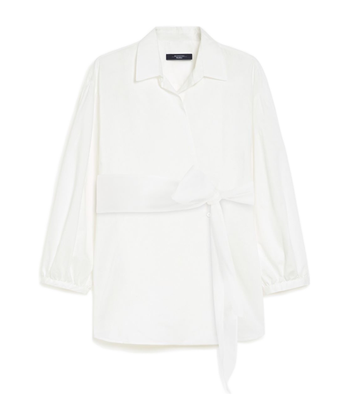 Weekend Max Mara Cotton And Silk Canvas Shirt In White