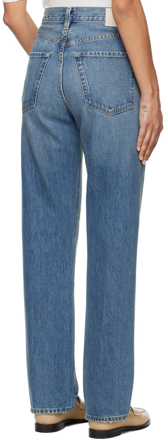 Citizen Of Humanity Skyla Mid-rise Slim-fit Stretch-denim Jeans In Blue