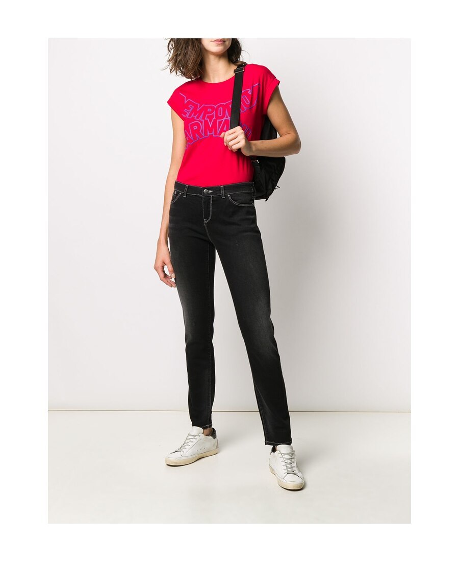 Emporio Armani Logo Logo T-shirt In Red