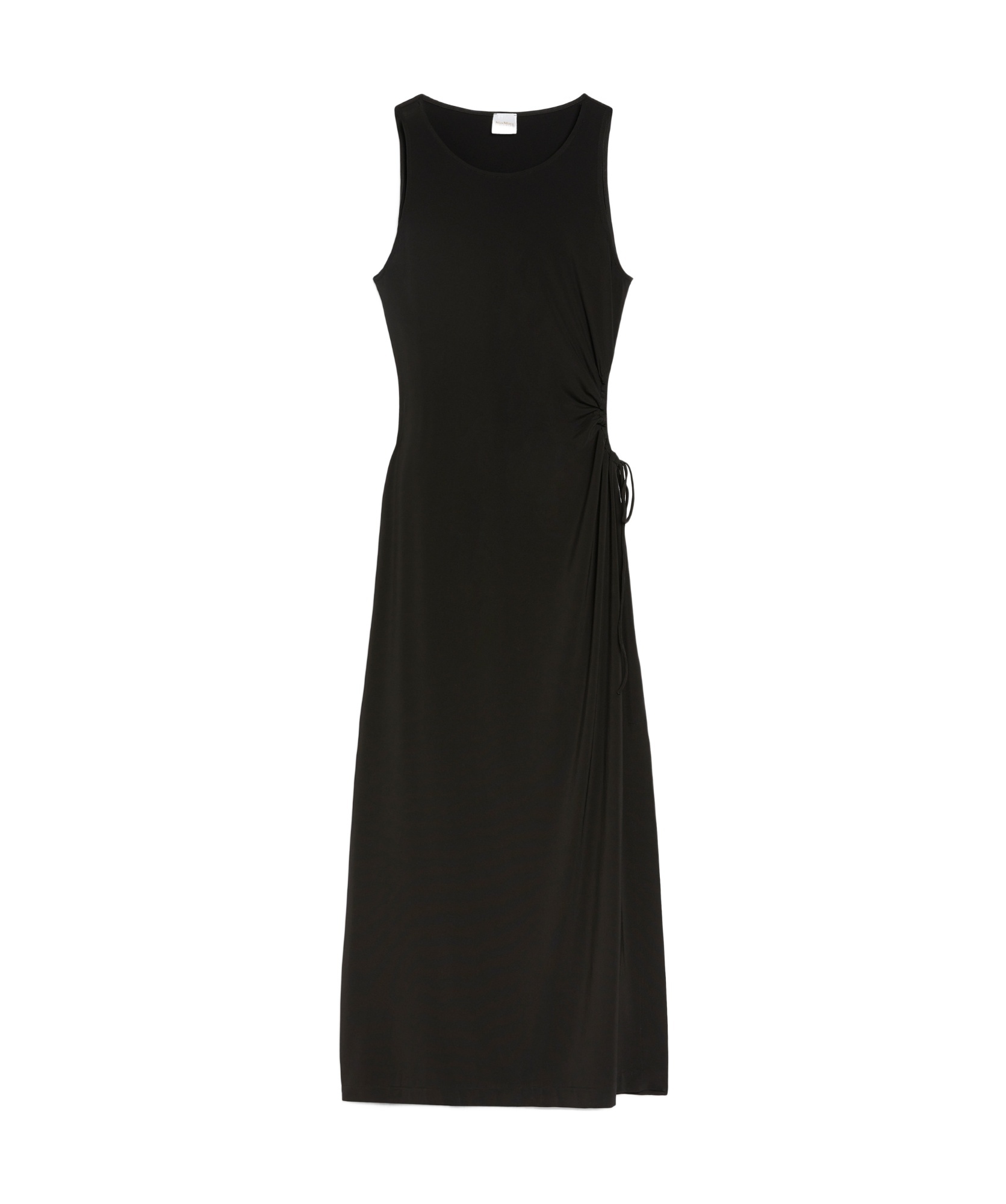 Max Mara Draped Back Sleeveless Dress In Black