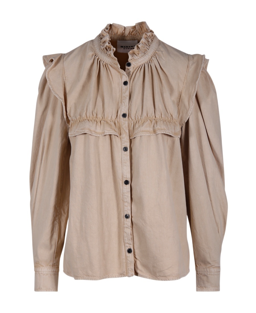 Isabel Marant Étoile Ruffled Shirt In Nude
