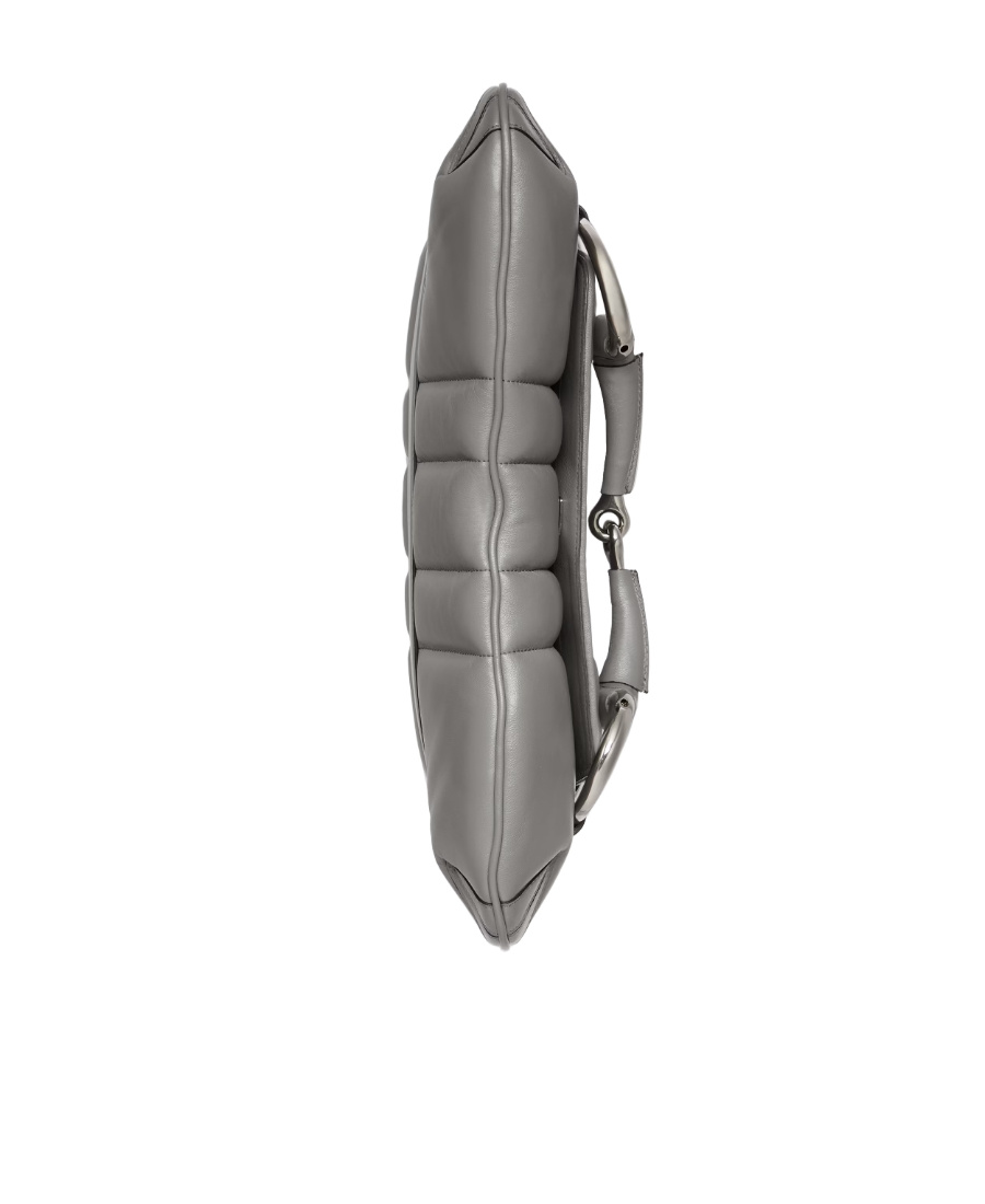 Gucci Medium Horsebit Chain Quilted Bag In Gray