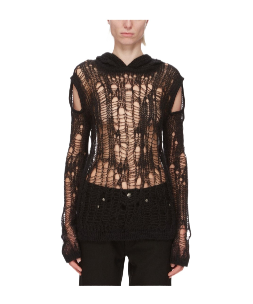 Rick Owens Spider Hoodie Sweaters And Cardigans Black In Black
