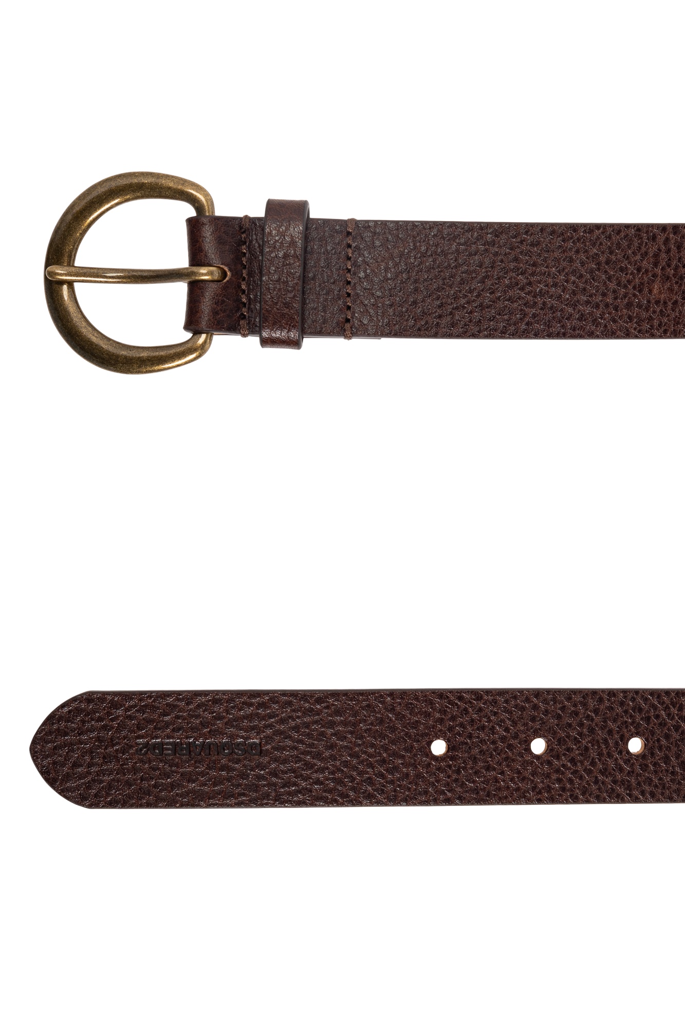 Dsquared2 Logo Embossed Belt In Black