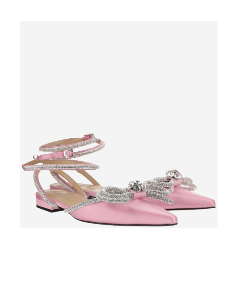 MACH&MACH POINTED BOW TIE FLAT SOLE SHOES