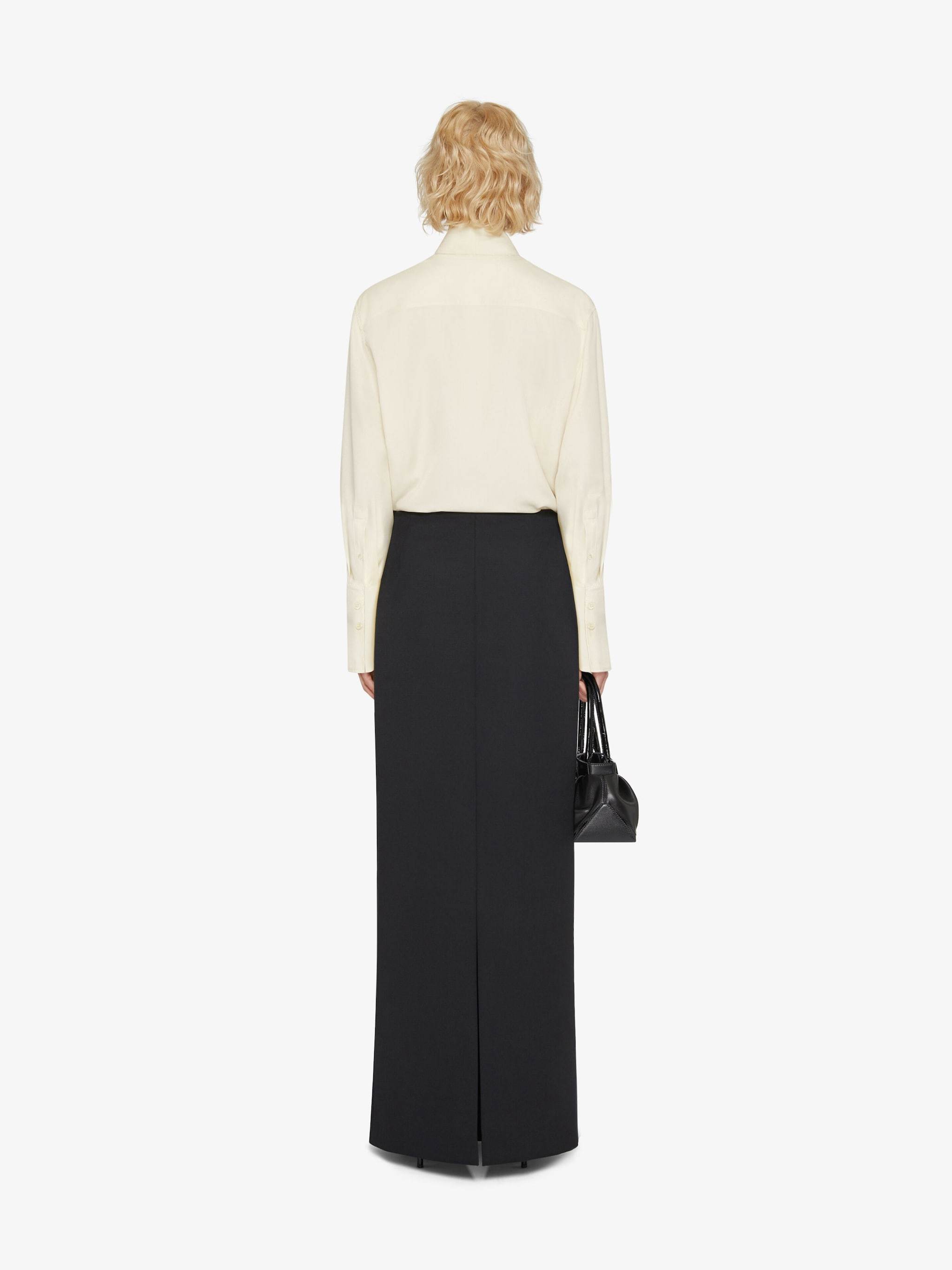 Givenchy Long-sleeved Silk Blouse In White