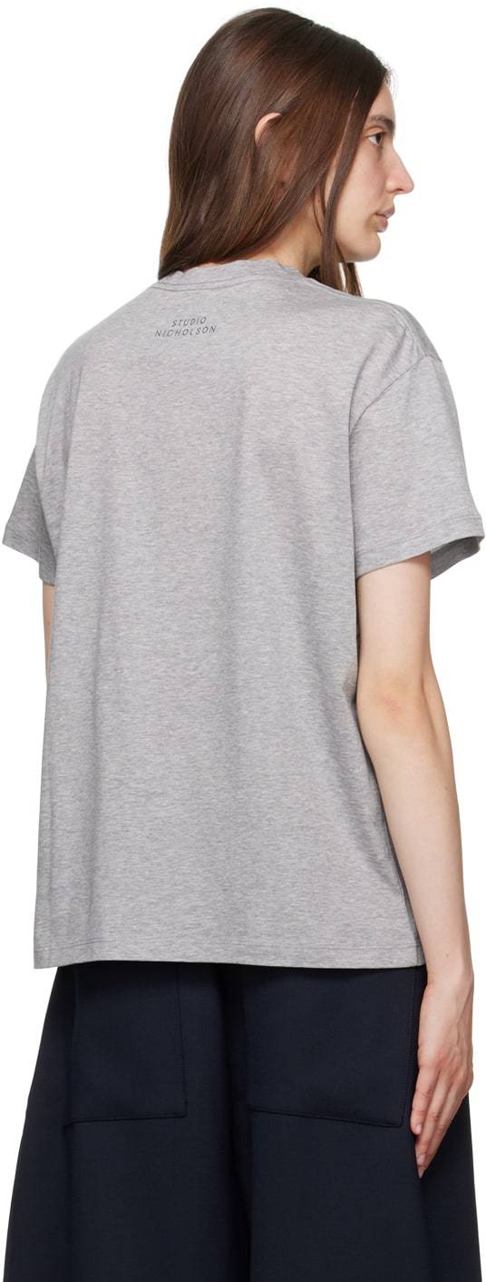 Studio Nicholson T-shirt With Round Neck And Short Sleeves In Gray