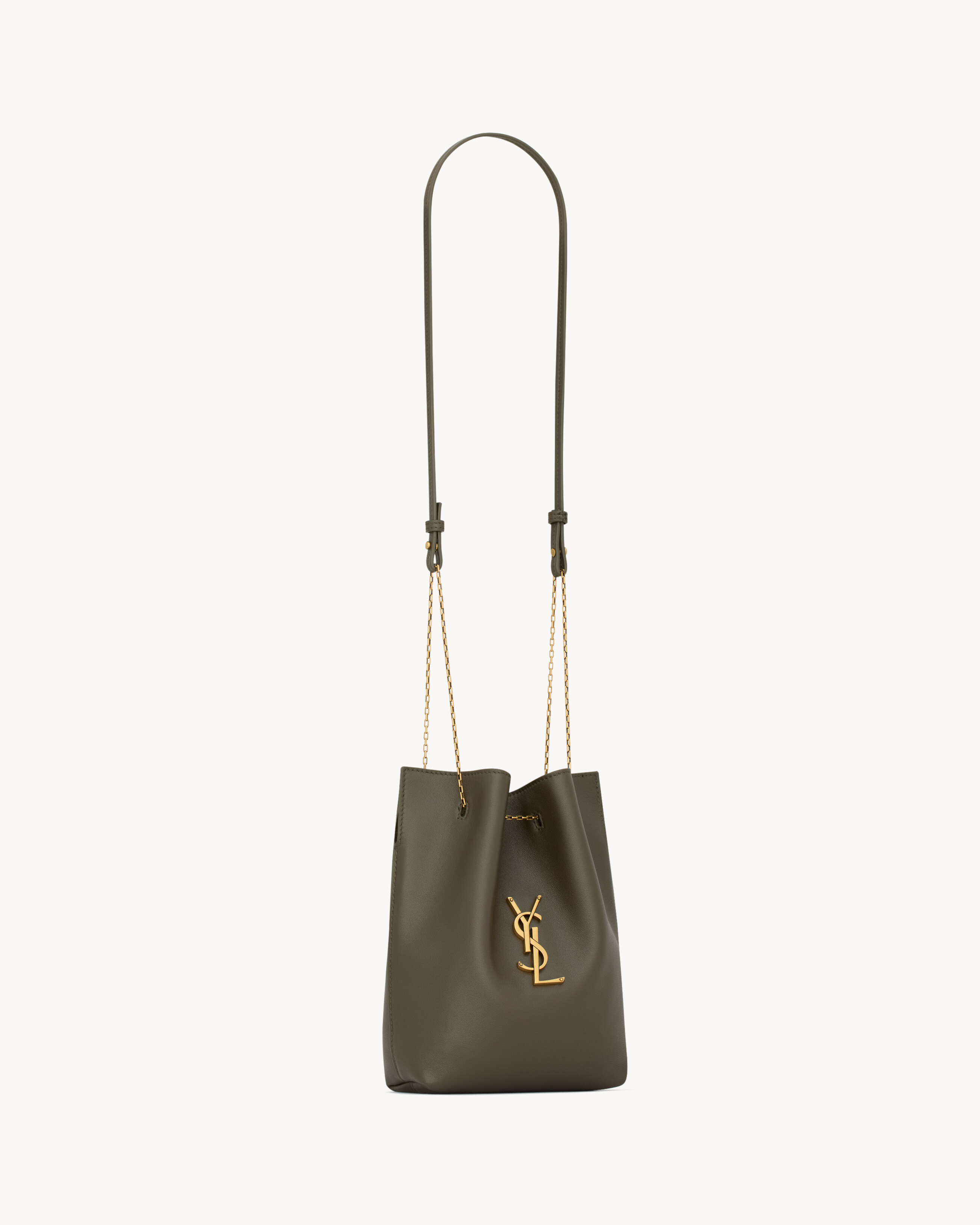 Saint Laurent Pochon Shoulder Bag In Green