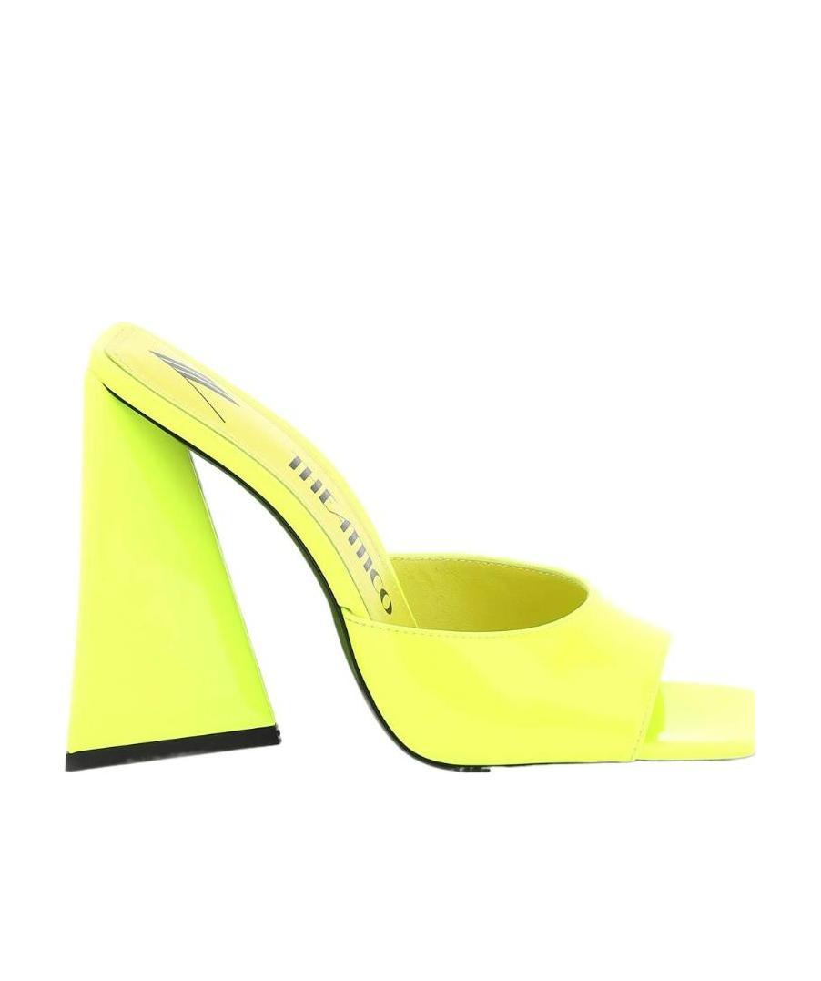 Attico Devon 115mm Slip-on Mules In Yellow