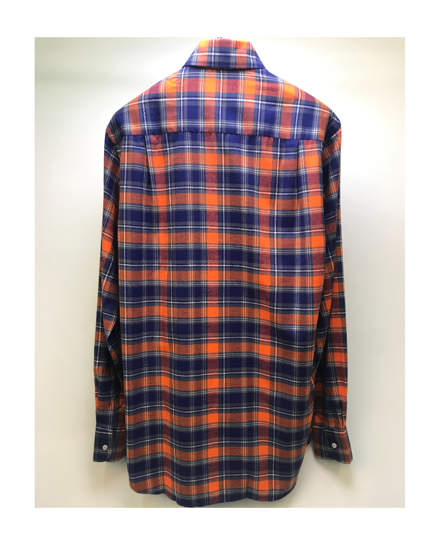PAUL & SHARK LAPEL PLAID LONG-SLEEVED SHIRT