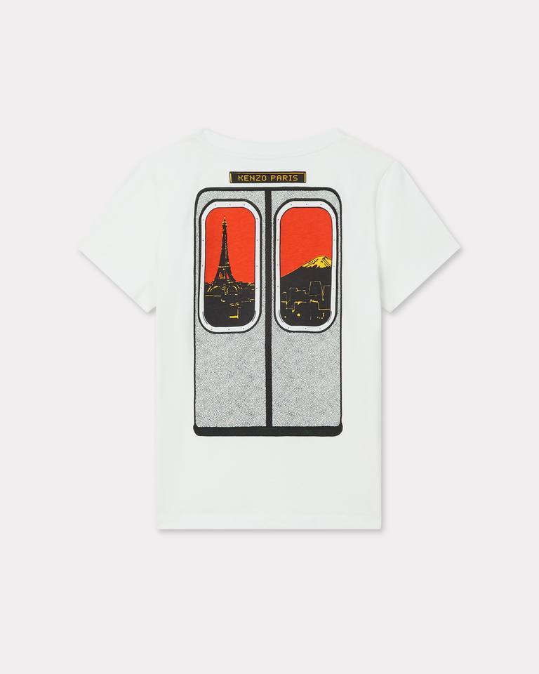 Kenzo ' City' T-shirt In Cotton In White