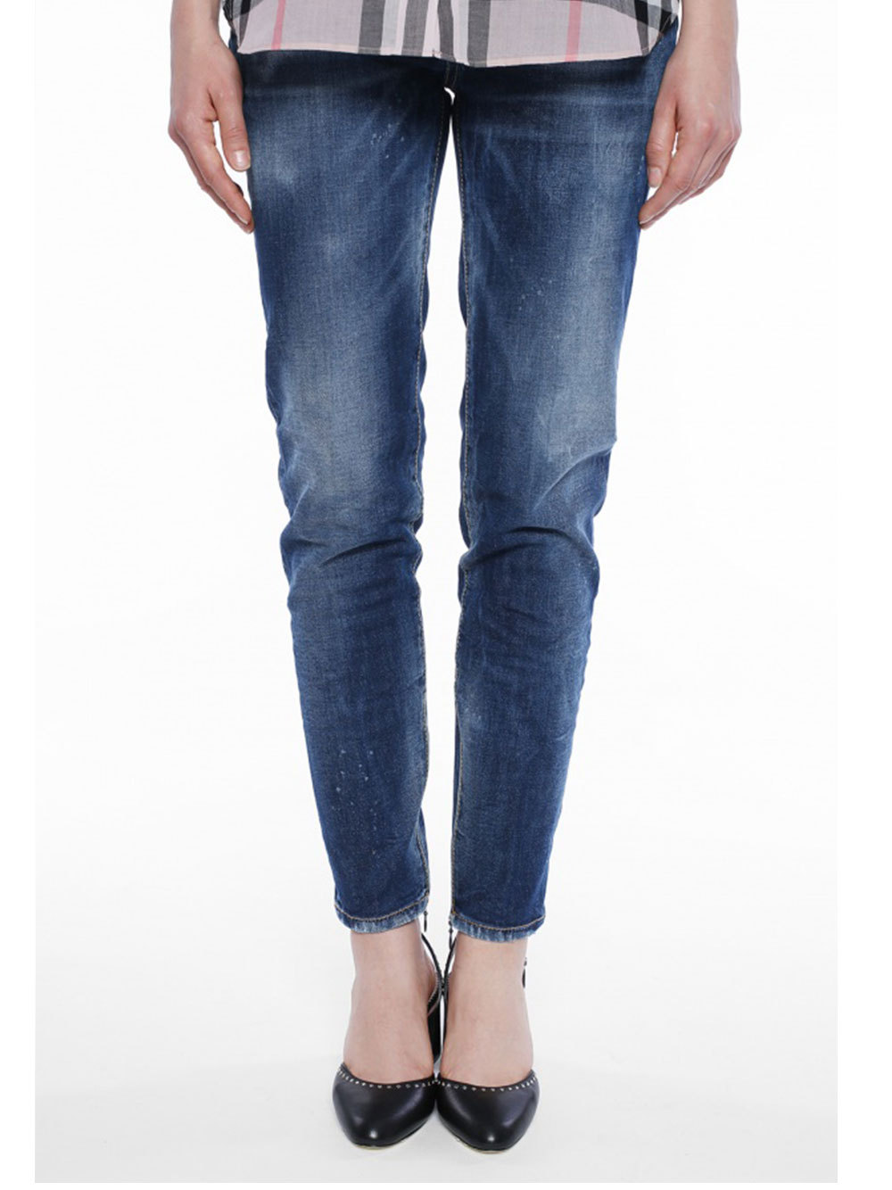 Dsquared2 Belt Ring Denim Trousers In Blue