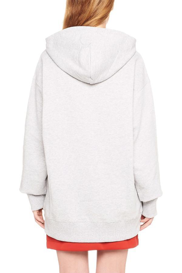 Kenzo Letter Logo Printed Hooded Sweater In White