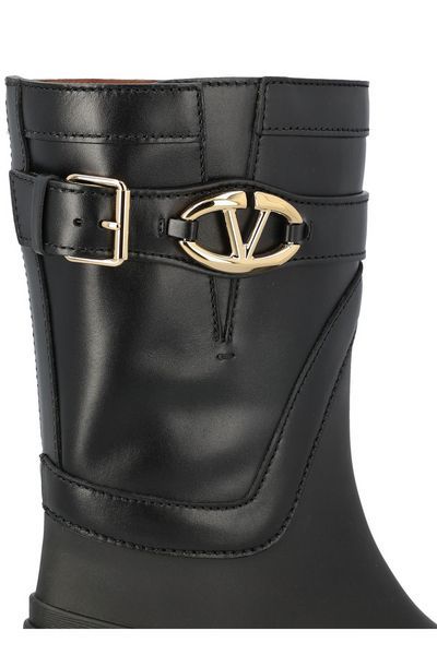 Valentino Rain Boots With Vlogo, The Bold Edition In Black