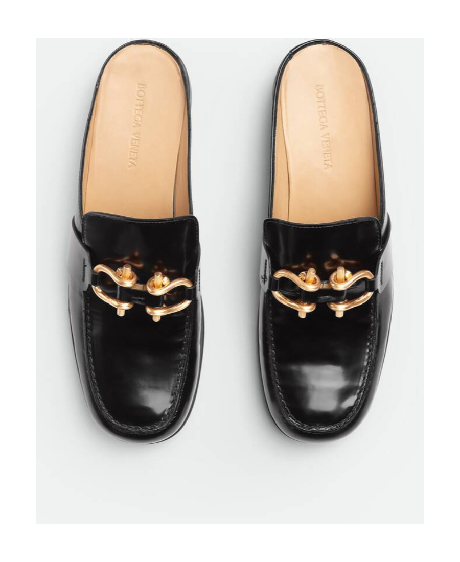 BOTTEGA VENETA OPEN-BACK LEATHER LOAFERS