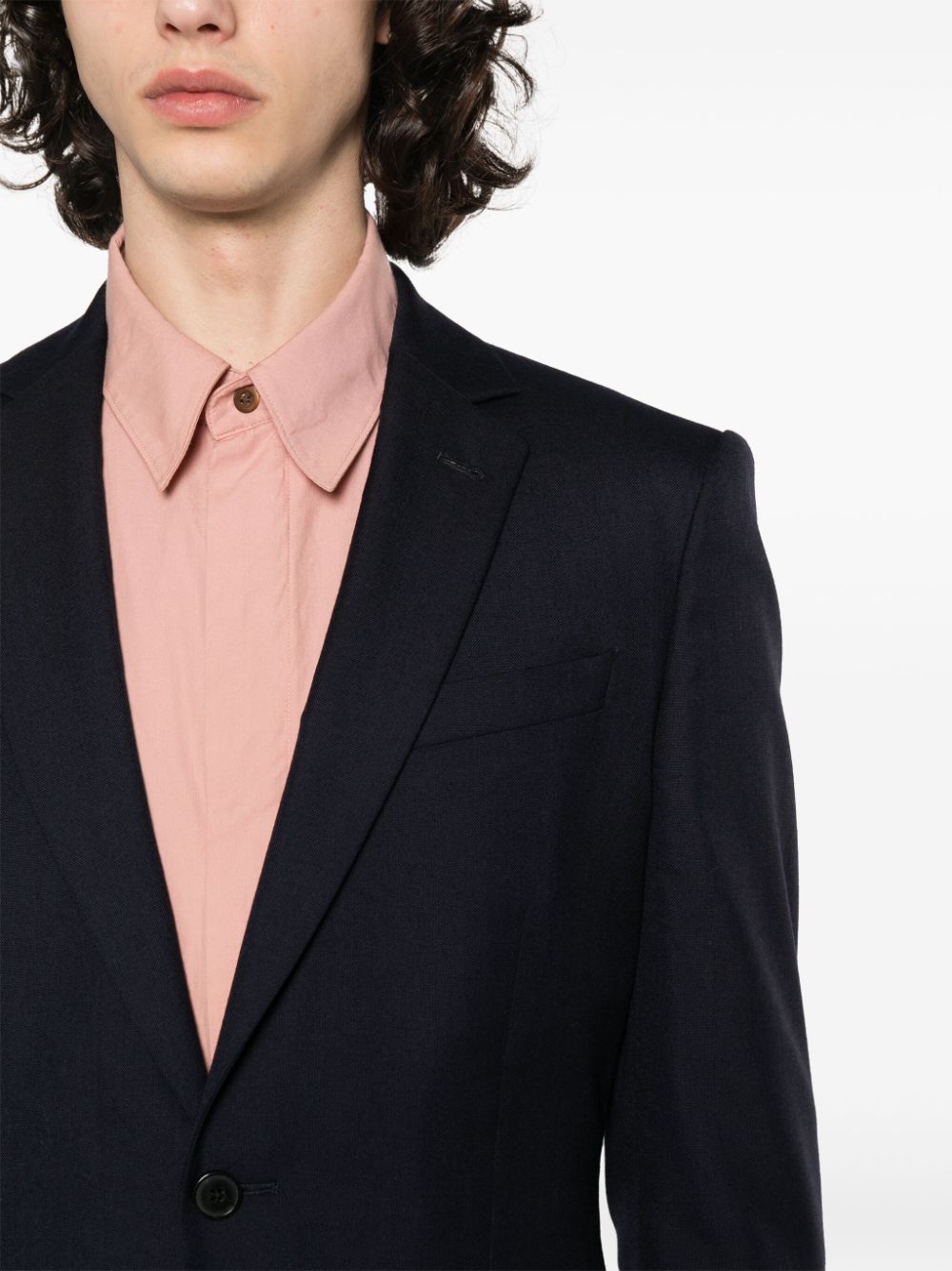 Dries Van Noten Long-sleeved Coat Belt Ring Trousers Suit In Black