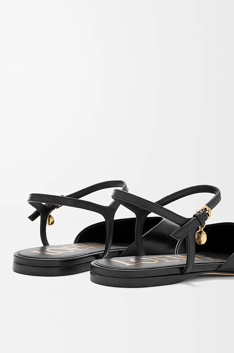 Loewe Toy Ankle Strap Ballerinas In Lambskin In Black