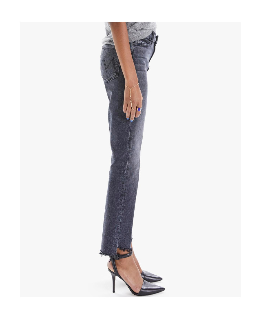Mother High-waisted Jeans In Black