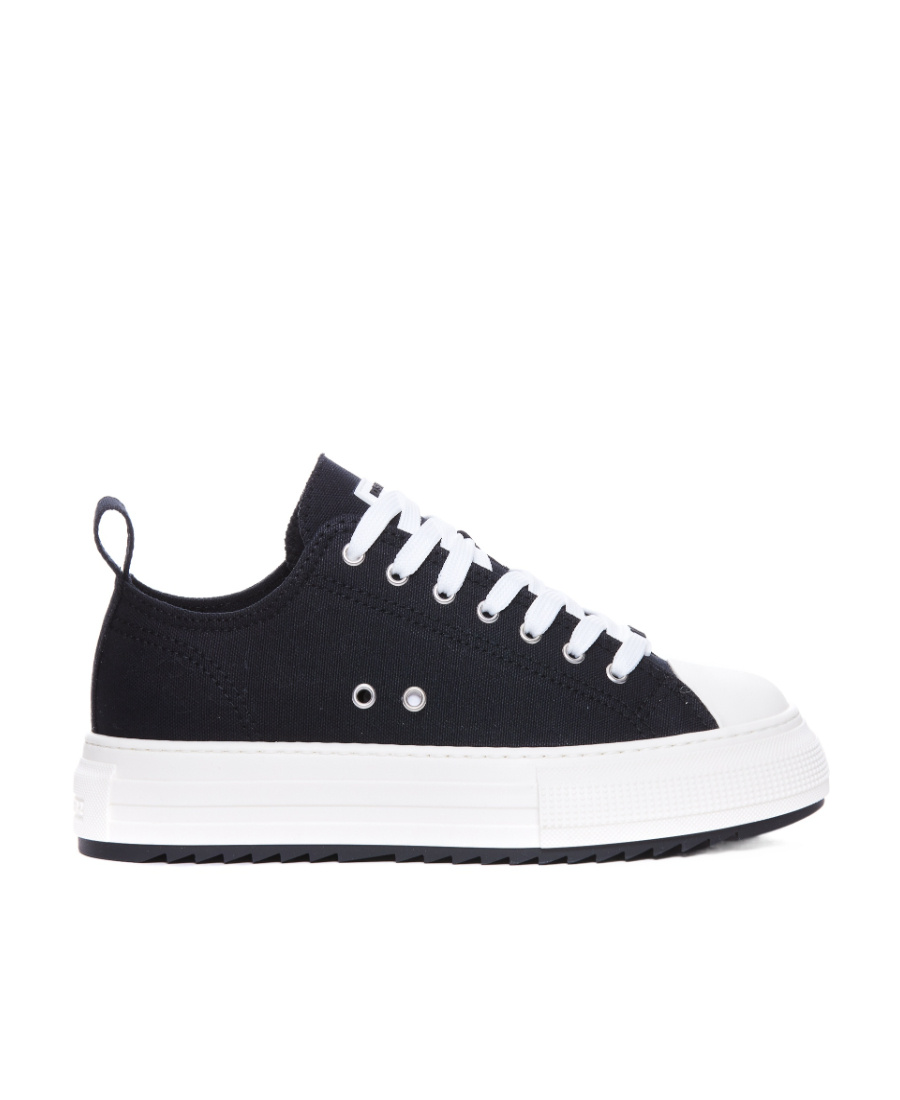 Shop Dsquared2 Berlin Canvas Sneakers In Black