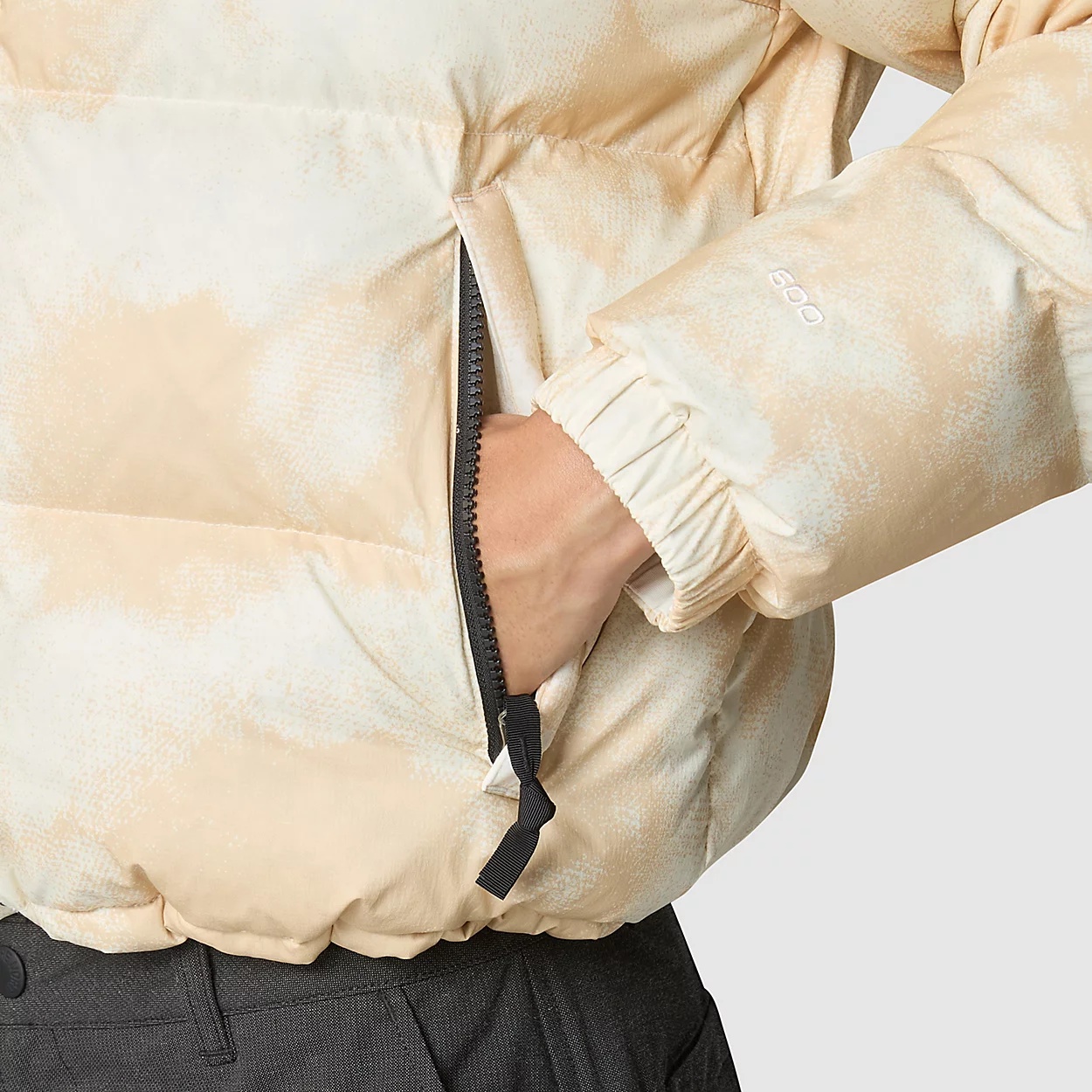 Shop The North Face 92 Crinkle Nuptse Down Jacket In Nude