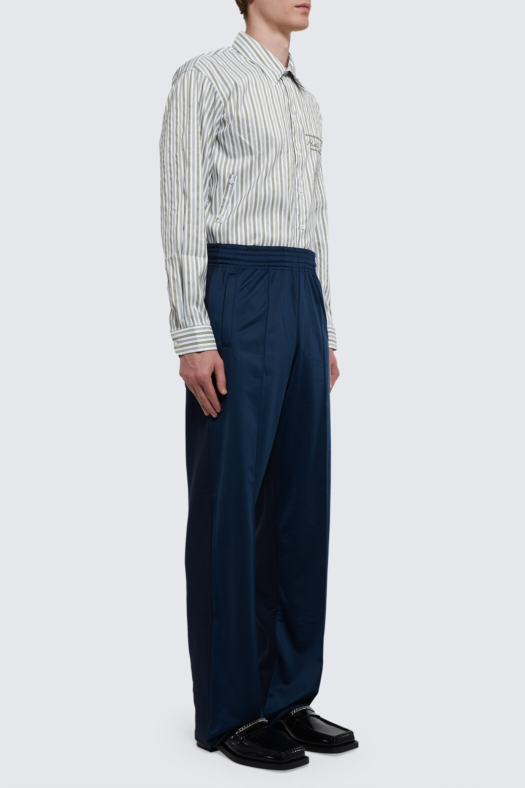 Martine Rose Logo-embroidered Track Pants In Black